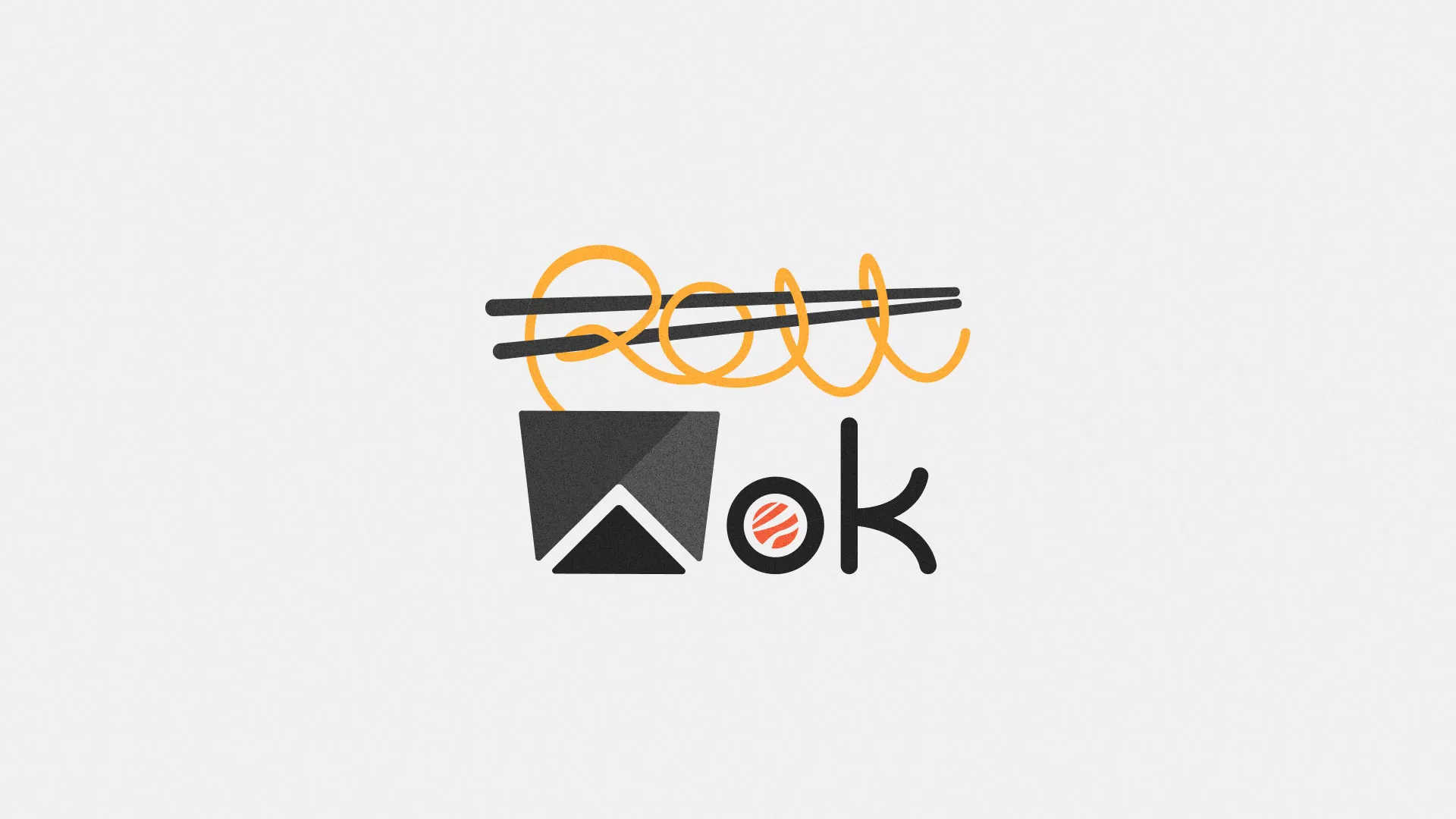 Разработка логотипа суши-бара «Roll Wok Club» в Болотном